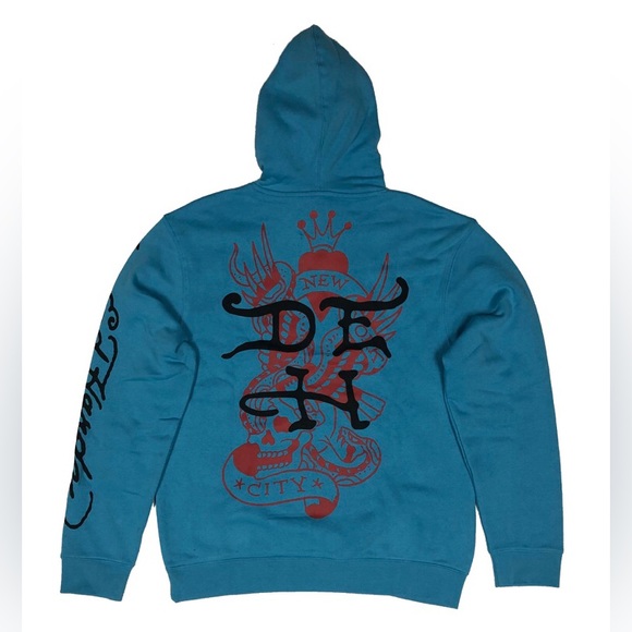 Ed Hardy Flame Skull Mens Pullover Hoodie
Color: Jewel - Picture 2 of 2